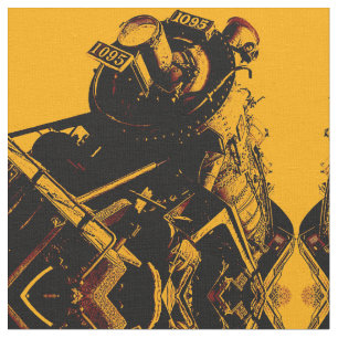 Tecido Ilusão óptica do trem de Steampunk