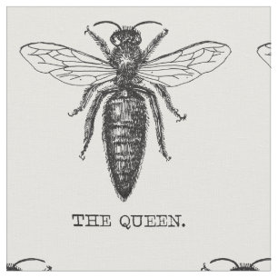 Tecido Ilustração Anterior do Inseto de Abelhas da Rainha