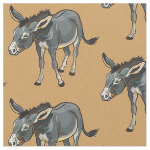 Tecido ilustração de burro