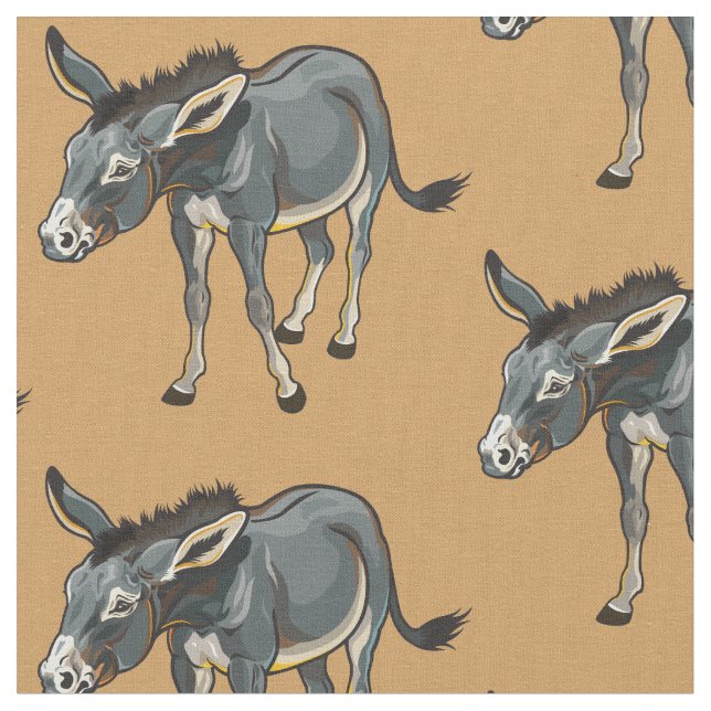 Tecido ilustração de burro (Detalhe)