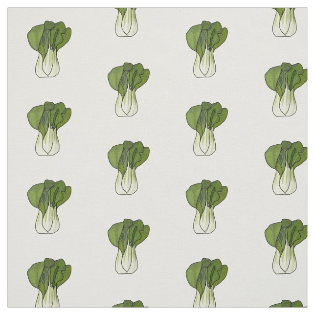 Tecido Ilustração de desenho animado Bok choy (Modelo)
