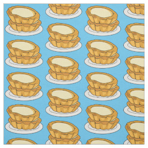 Tecido Ilustração de desenho animado com tarte de ovo