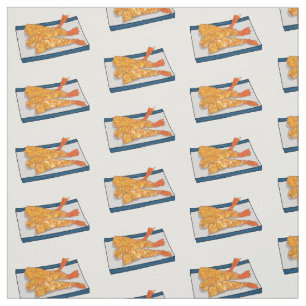 Tecido Ilustração de desenho animado da tempura do Shrimp