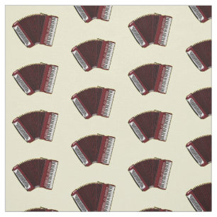 Tecido Ilustração de desenho animado de Accordion