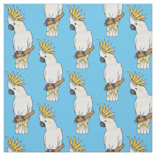 Tecido Ilustração de desenho animado de ave-coquetel com 
