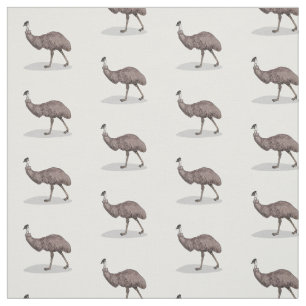 Tecido Ilustração de desenho animado de aves da Emu