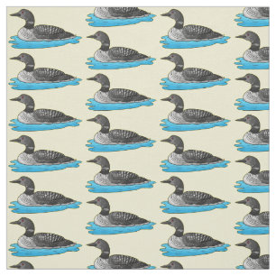 Tecido Ilustração de desenho animado de aves soltas