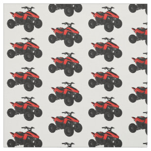Tecido Ilustração de desenho animado de bicicleta atv