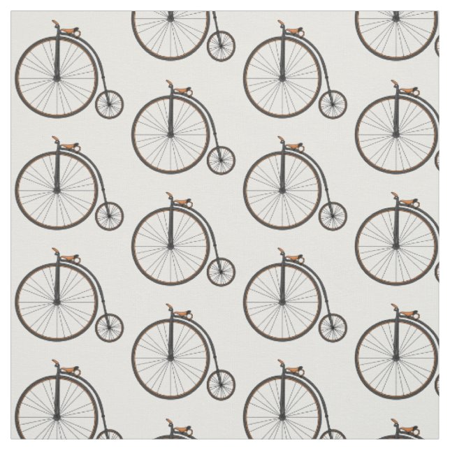 Tecido Ilustração de desenho animado de bicicleta de alta (Modelo)