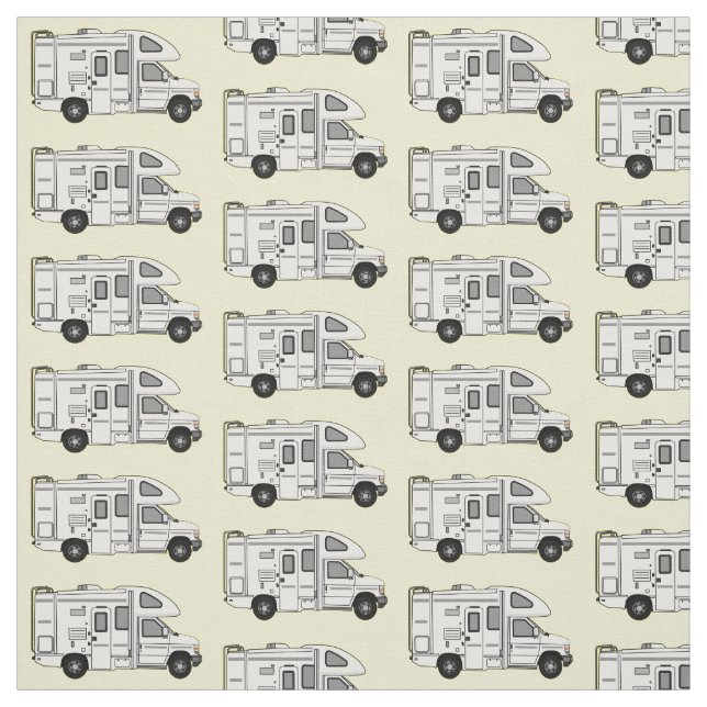 Tecido Ilustração de desenho animado de Campervan (Modelo)