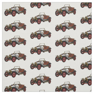 Tecido Ilustração de desenho animado de carro clássico de