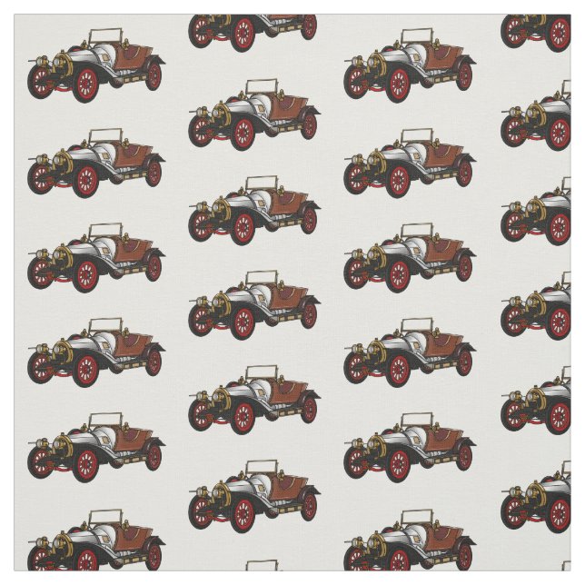 Tecido Ilustração de desenho animado de carro clássico de (Modelo)