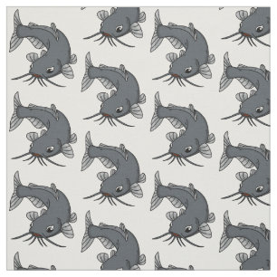 Tecido Ilustração de desenho animado de catfish