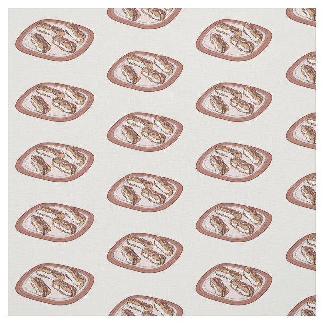 Tecido Ilustração de desenho animado de eclair de chocola (Modelo)