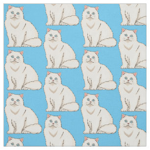Tecido Ilustração de desenho animado de gato persa
