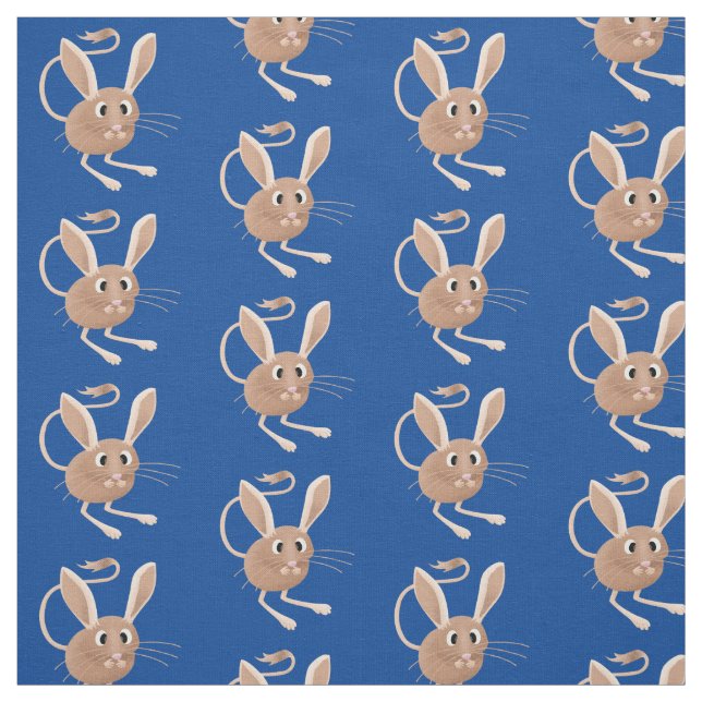 Tecido Ilustração de desenho animado de jerboa, de orelha (Modelo)