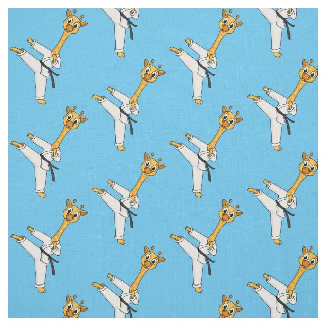 Tecido Ilustração de desenho animado de Kung Fu girafa (Modelo)