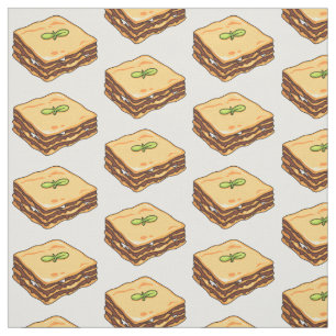 Tecido Ilustração de desenho animado de Lasagna