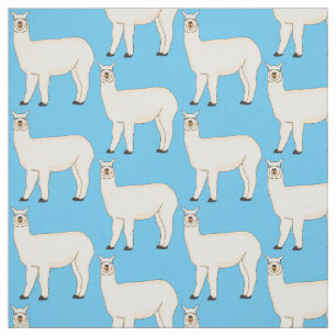 Tecido Ilustração de desenho animado de Llama