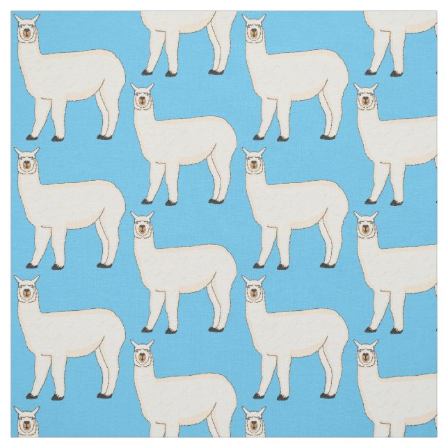 Tecido Ilustração de desenho animado de Llama (Modelo)