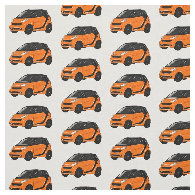 Tecido Ilustração de desenho animado de micro carro (Modelo)