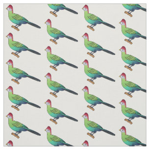 Tecido Ilustração de desenho animado de pássaro turaco co