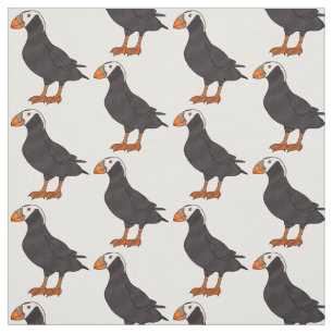 Tecido Ilustração de desenho animado de pássaros puffin t