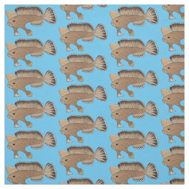 Tecido Ilustração de desenho animado de peixe-mão (Modelo)