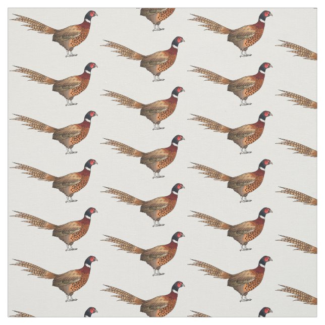 Tecido Ilustração de desenho animado de pheasant de pesco (Modelo)