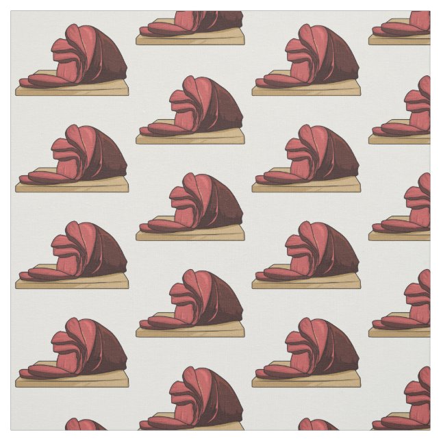 Tecido ilustração de desenho animado de presunto (Modelo)