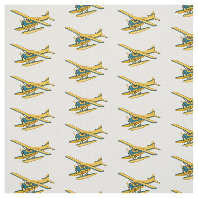 Tecido Ilustração de desenho animado de Seaplane (Modelo)