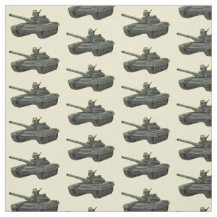 Tecido Ilustração de desenho animado do Tanque