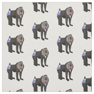 Tecido Ilustração de desenho animado Mandrill