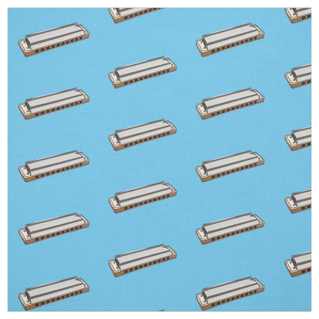 Tecido Ilustração de desenho da Harmonica (Modelo)