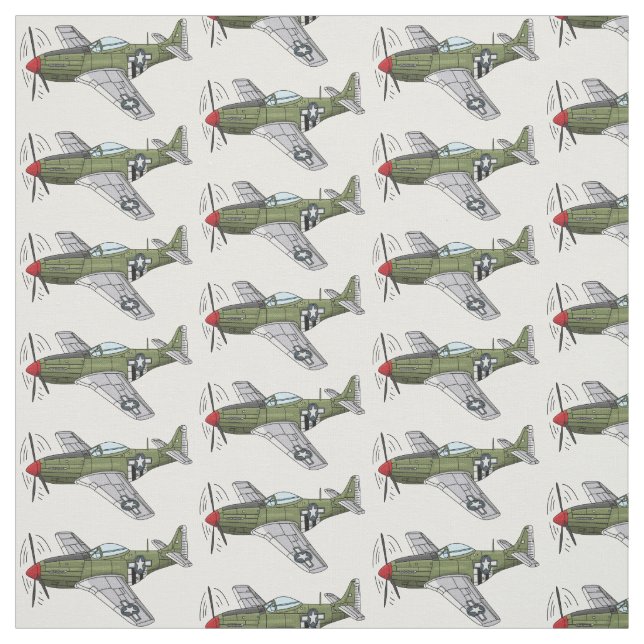 Tecido Ilustração de desenho de avião militar (Modelo)