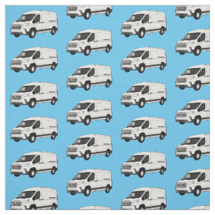 Tecido Ilustração de desenho de carrinha de entrega