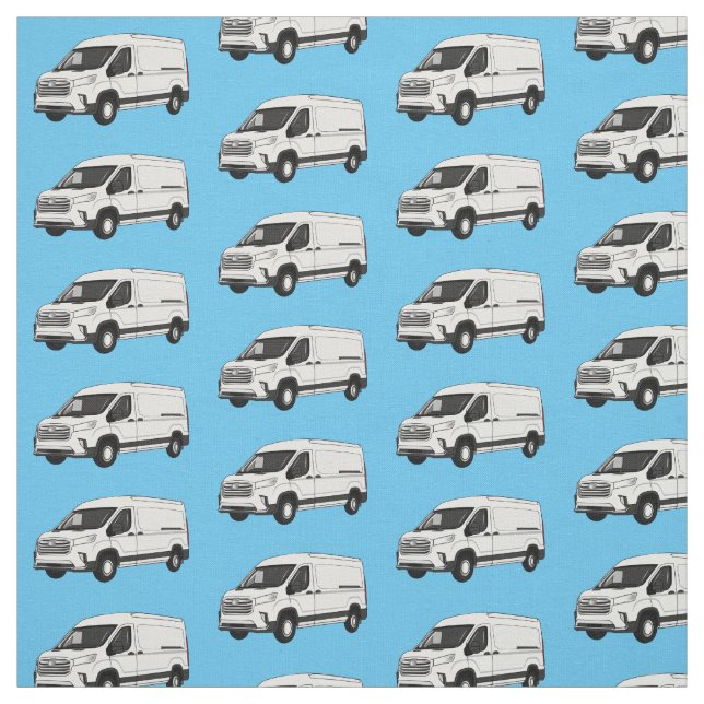 Tecido Ilustração de desenho de carrinha de entrega (Modelo)