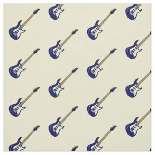 Tecido Ilustração de desenho de guitarra elétrica
