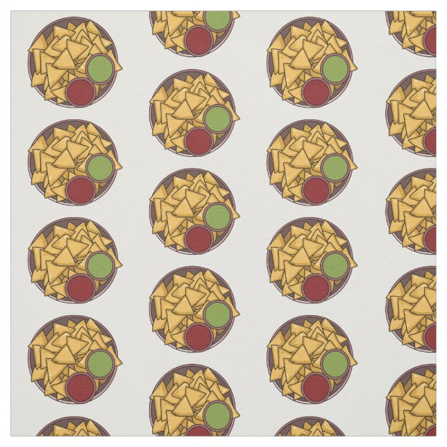 Tecido Ilustração de desenho de Nachos (Modelo)