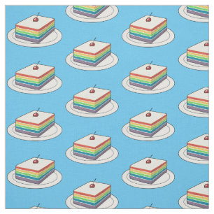 Tecido Ilustração de desenho do bolo-arco-íris