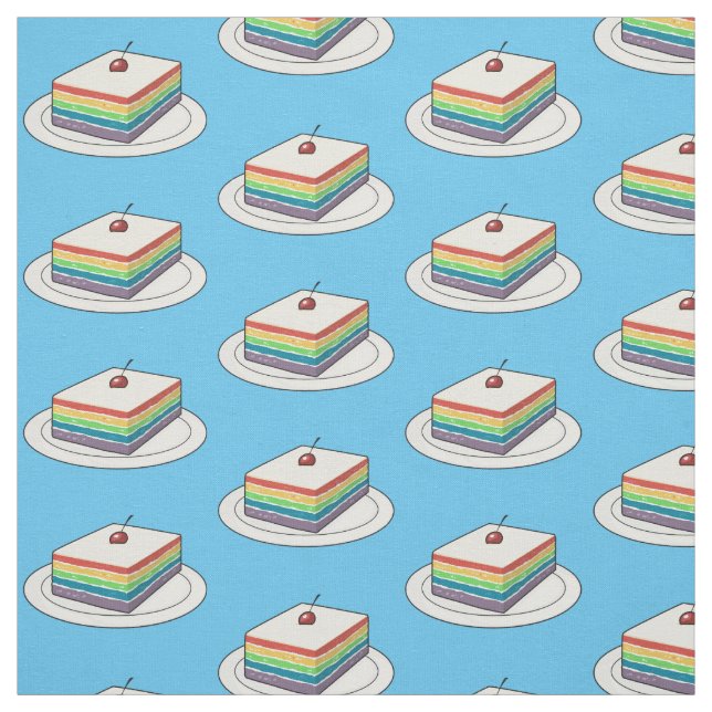 Tecido Ilustração de desenho do bolo-arco-íris (Modelo)