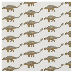 Tecido Ilustração de dinossauro blindado Ankylosaurus