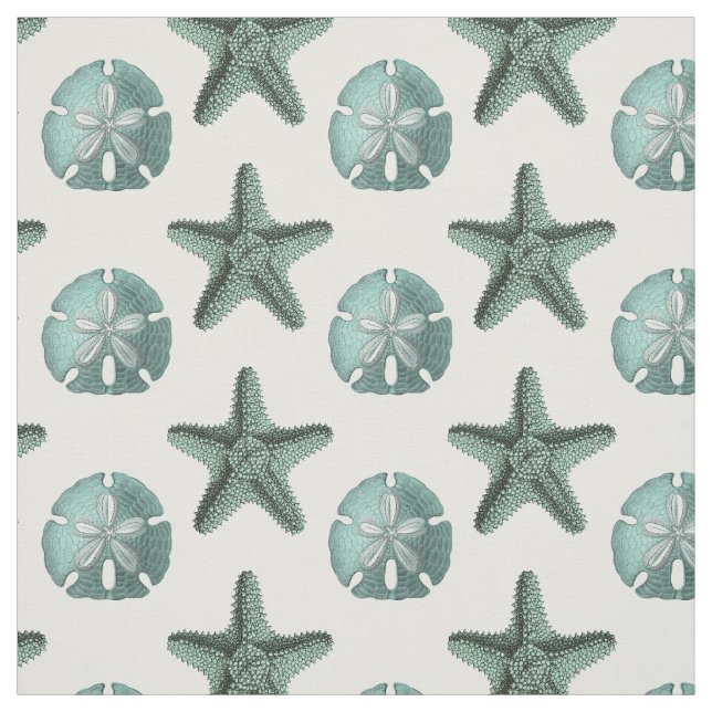 Tecido Ilustração de Estrela e Dólar de Areia Antiquada d (Modelo)