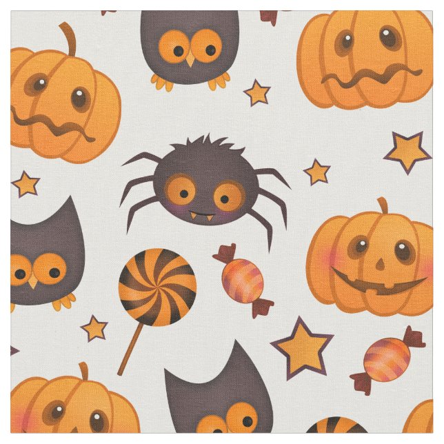 Tecido Ilustração do Padrão de Halloween (Detalhe)