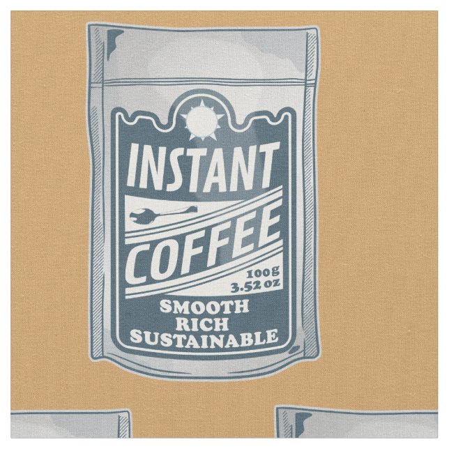 Tecido Ilustração instantânea de pop de arte do café (Detalhe)