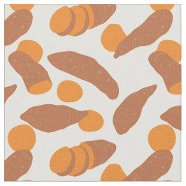 Tecido Ilustrações De Batatas Doce Cute Patteradas