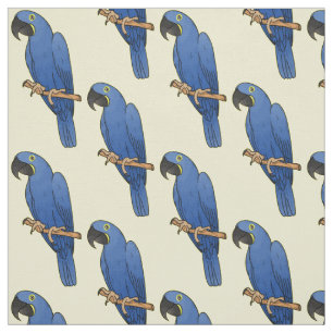 Tecido Imagem de desenho animado de ave de arara-arara Hy