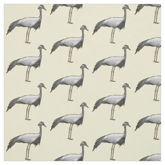 Tecido Imagem de desenho animado de aves de guindaste dem (Modelo)