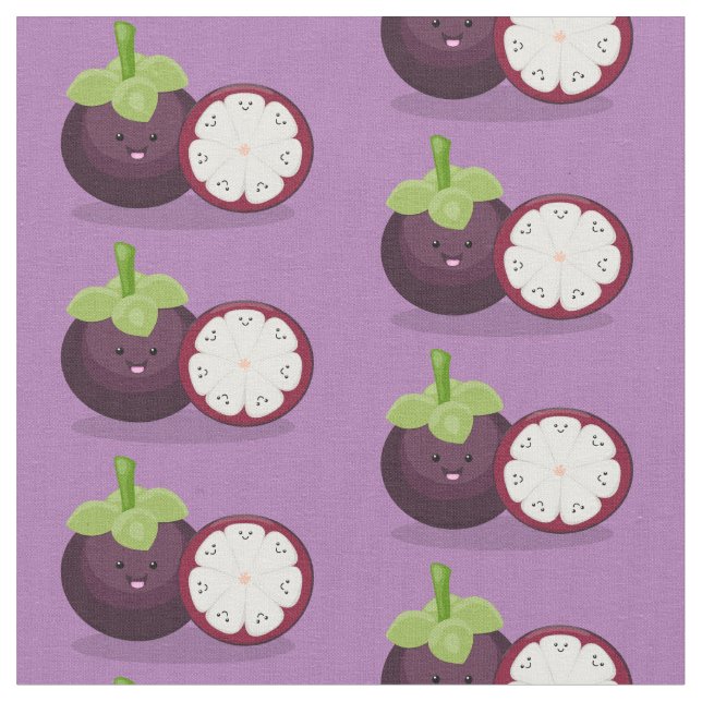Tecido Imagem de desenho animado roxo e bonito (Detalhe)