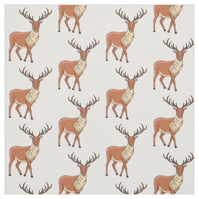 Tecido Imagem de desenho de Reindeer (Modelo)